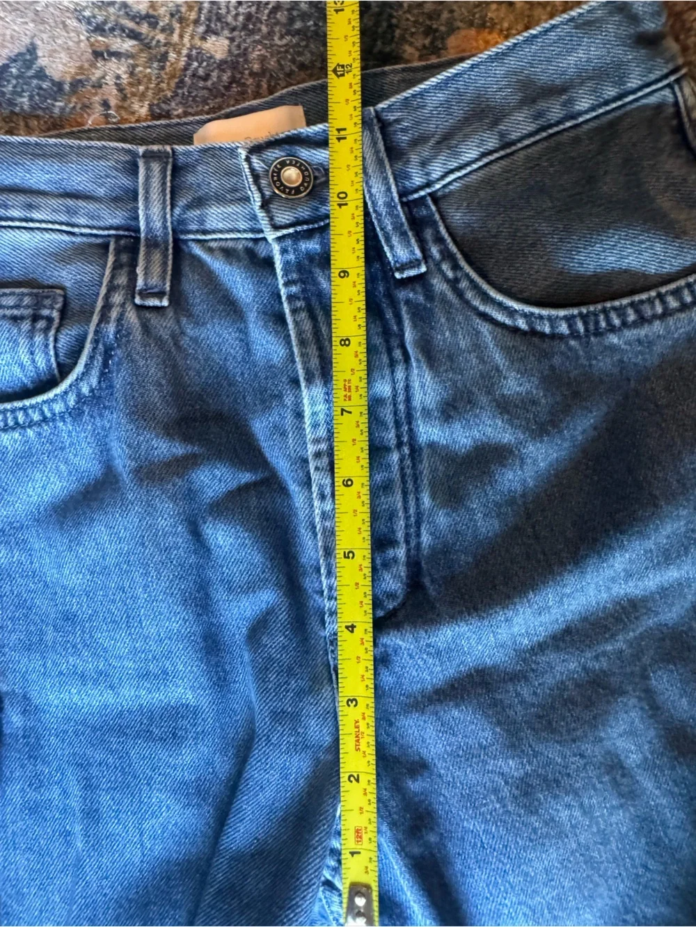 Favorite Daughter the Carly Shortie Blue Wide-Leg Cargo Jeans